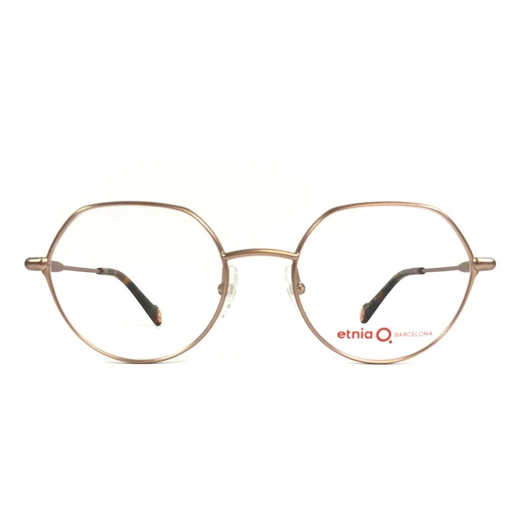 Etnia Barcelona Eyeglasses Frames STOA PG Pink Gold Matte Wire Rim 49-19-138